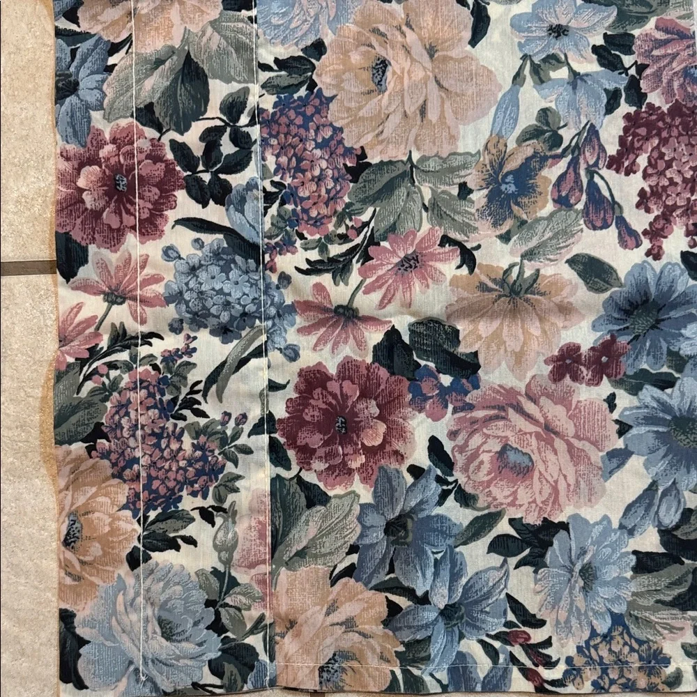 Curtains Valances Pair Floral Valances Curtains Pink Blue Vintage Colors